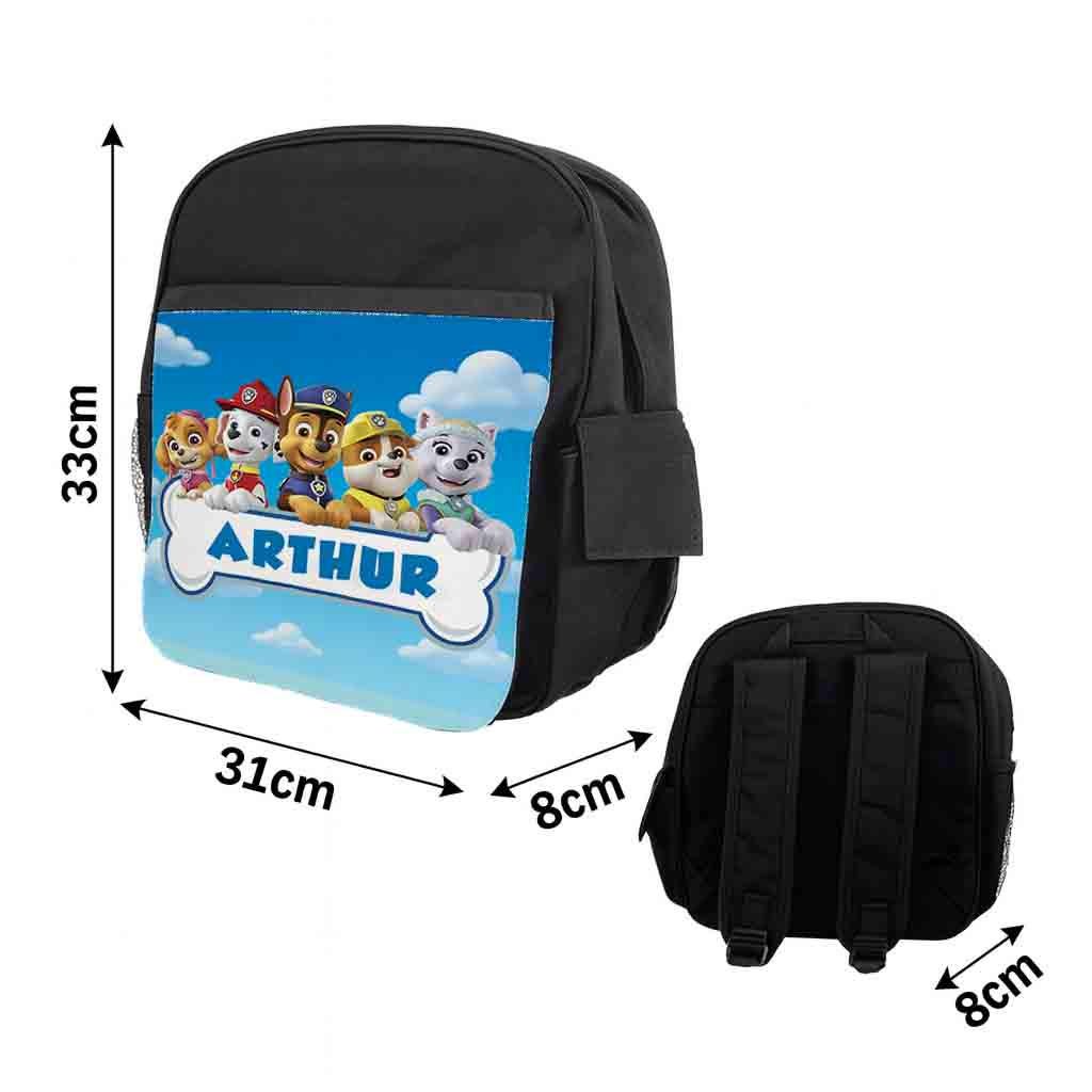 Personalised Rescue Puppy Backpack – Custom Name Kids School Bag - Image 3