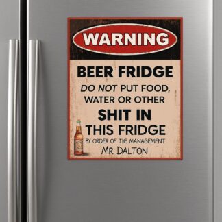 Personalised Beer or Wine Fridge Metal Sign – Custom 8x6 Wall Hanging – High Gloss Man Cave Bar Sign Gift - Home Bar Decor