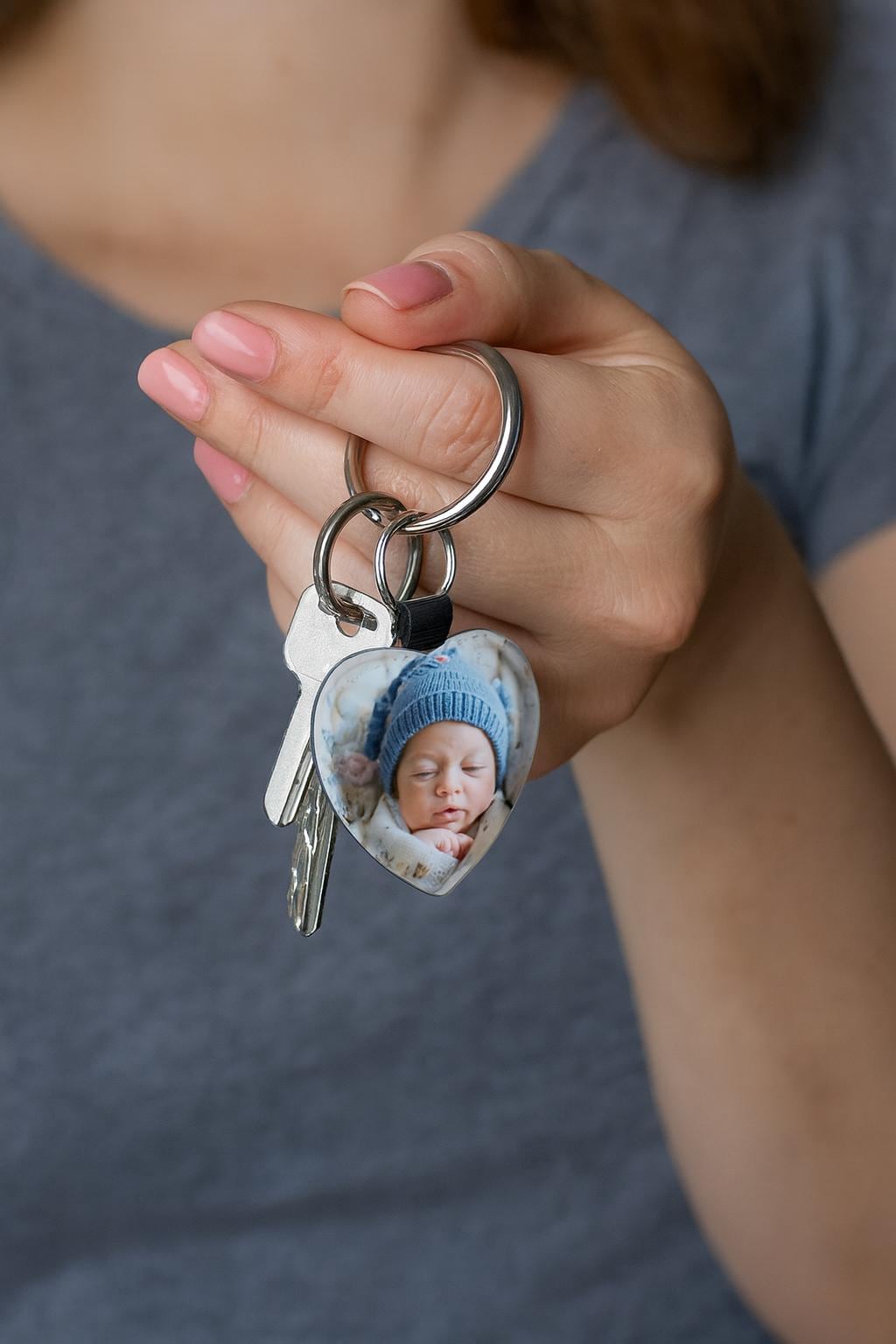 Custom Photo Keyring – Personalised Baby Birth Stats