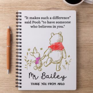 personalised winnie the pooh notebook