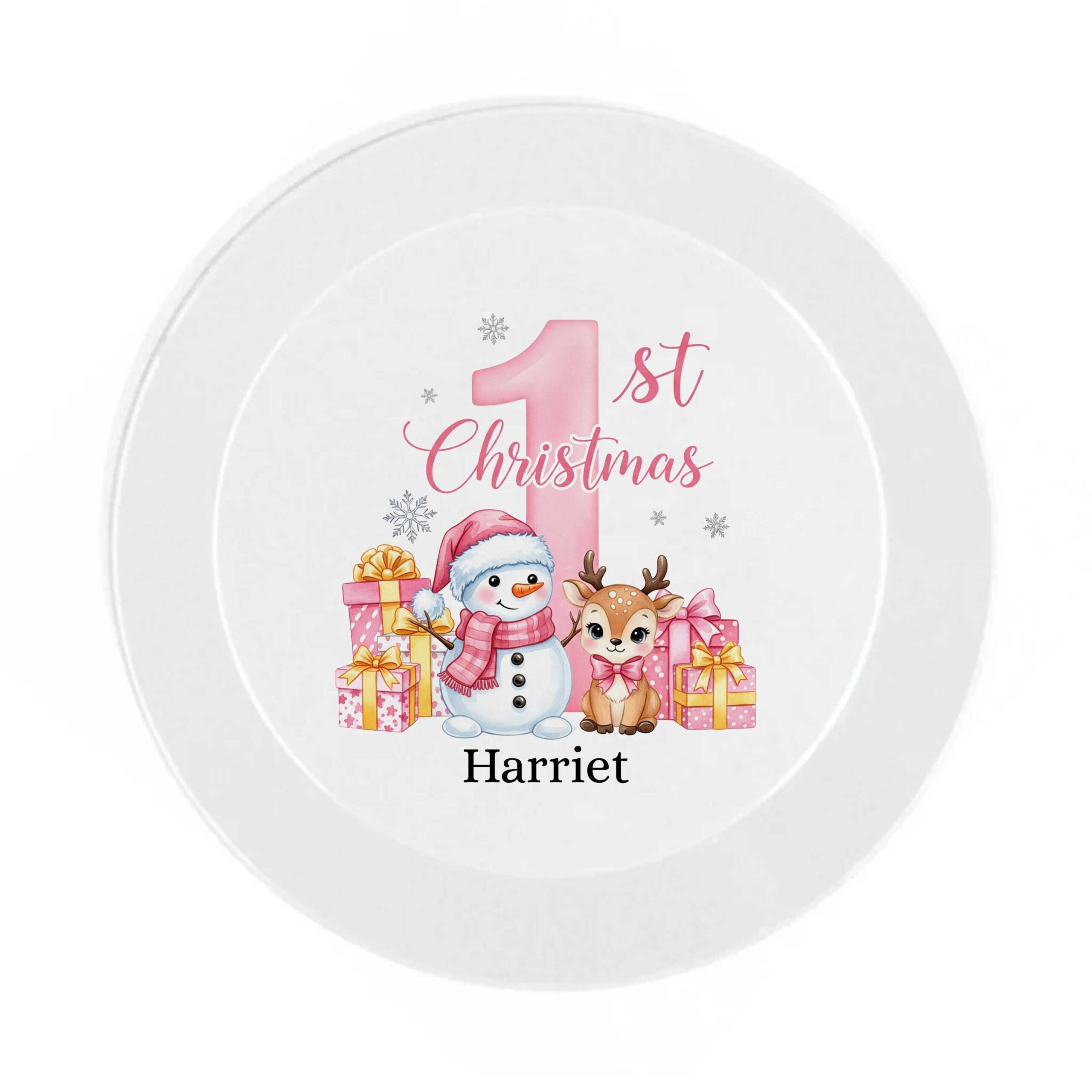 First Christmas Baby’s Dinner Set – Snowman Plate, Bowl, Cup & Cutlery - Image 3