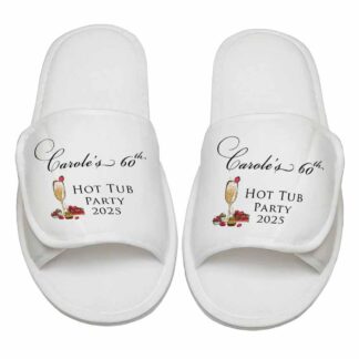 Personalised Birthday Slippers | Spa Party Favours | Custom Pamper Slippers | Spa Day Gifts | Holiday Pamper Party Supplies