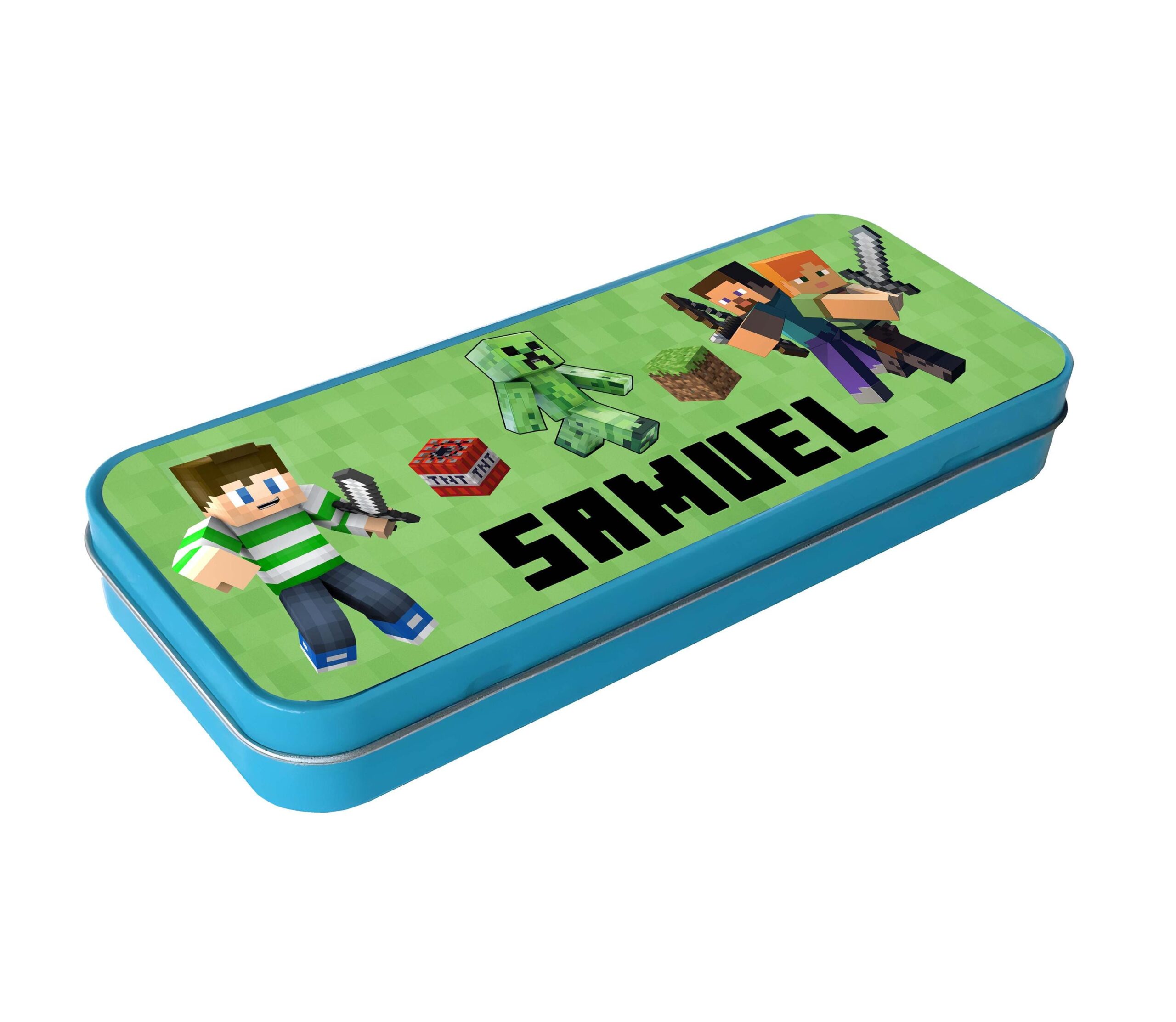 Personalised Pencil Tin – Ninja Pixel Gamer Theme – Custom Stationery Box for Kids, School, notebook, bag, gifts for children - Image 3