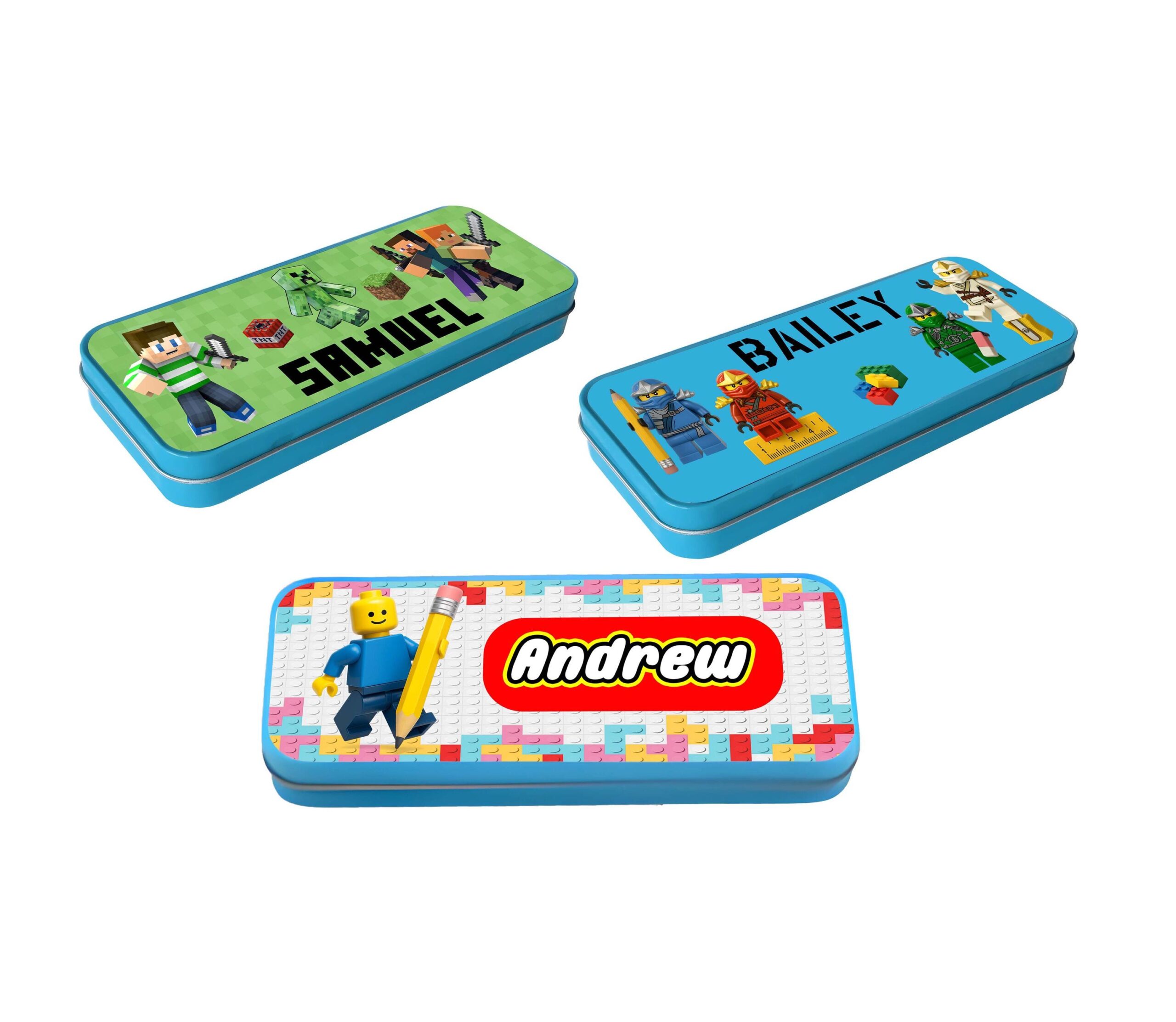 Personalised Pencil Tin – Ninja Pixel Gamer Theme – Custom Stationery Box for Kids, School, notebook, bag, gifts for children - Image 5