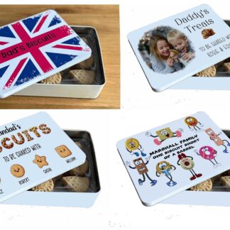 Personalised Metal Keepsake Tin – Custom Photo Biscuit Tin, Named Storage Box Gift, x Large Rectangle 8x10 orca coated metal tim
