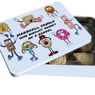Personalised biscuit Tin – Custom Named Storage Box Gift, Extra Large Rectangle Tin, 8x10" Orca Coated Metal Tin
