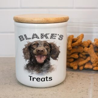Personalised Dog Treat Storage Jar – Custom Pet Cookie Tin, Birthday Gift for Mum Dad Grandad