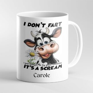 Personalised Funny Fart Mug – Rude Humour Coffee Cup, Joke Novelty Gift for Friends, Coworkers or Secret Santa 11oz Ceramic