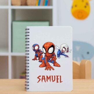 Personalised Superhero Notebook A5 | Custom Name Lined Journal | Boys Girls School Writing Book | Super Hero Themed Stationery Gift