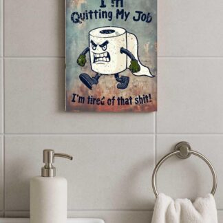 Personalised Toilet Humour Metal Sign – Funny Poop Wall Hanging 8x6, Custom Text, High Gloss Finish