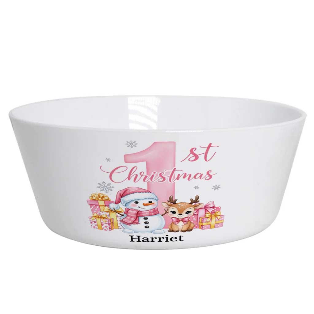 First Christmas Baby’s Dinner Set – Snowman Plate, Bowl, Cup & Cutlery - Image 4