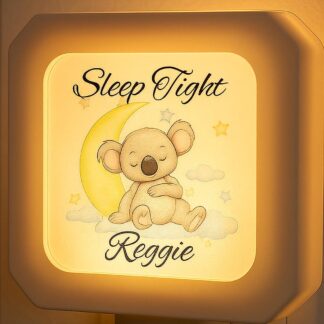Personalised Night Light Plug-In | Dimmable Warm Glow | Auto Sensor | Custom Photo or Name | Nursery, Kids Room, Bedroom Gift