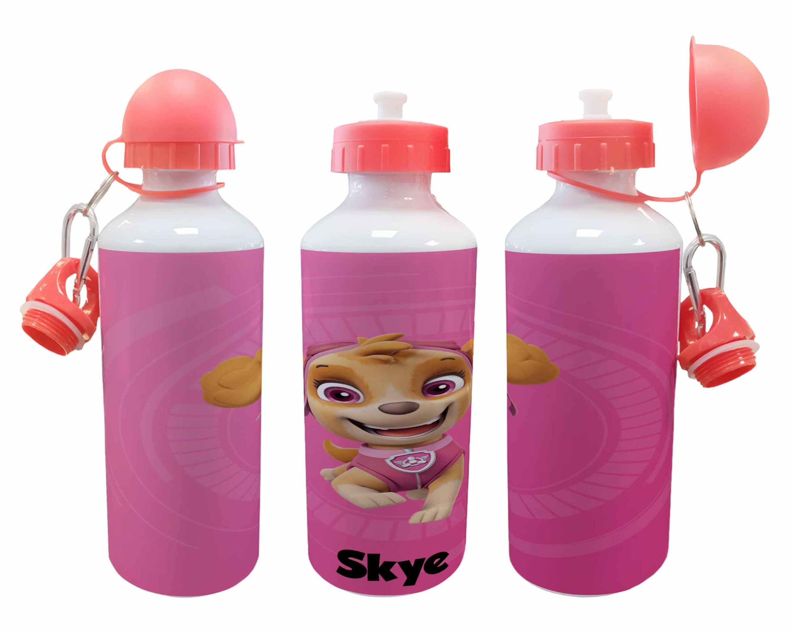 Personalised Kids Water Bottle – Dog Patrol Character – Custom Name – Aluminium Sports Bottle – Multiple Sizes & Lids – Gift for Boys - Image 6