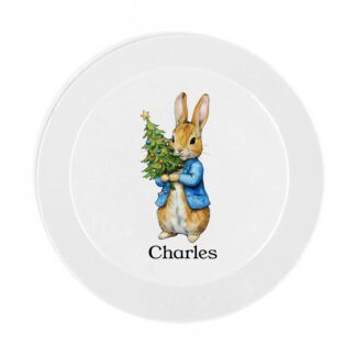 Personalised Peter Rabbit Christmas Plate