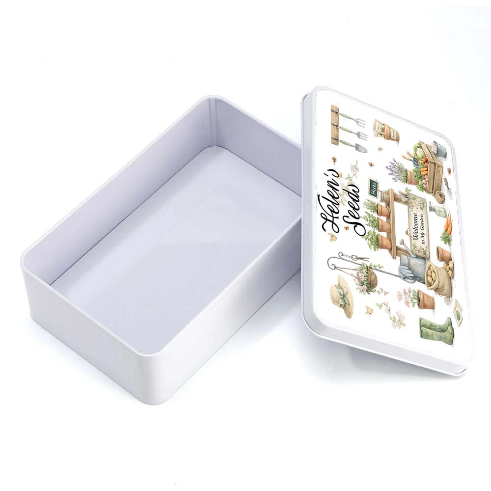 Custom Name Metal Keepsake Tin – Personalised Seed Tin Storage Box with Lid - Image 5